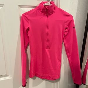 Nike pink half zip